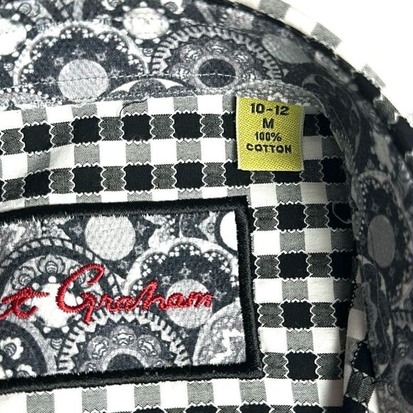 ROBERT GRAHAM Boy’s Button Up Shirt
Cotton Plaid Contrast Cuffs M (10-12) - Picture 10 of 11